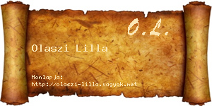 Olaszi Lilla névjegykártya